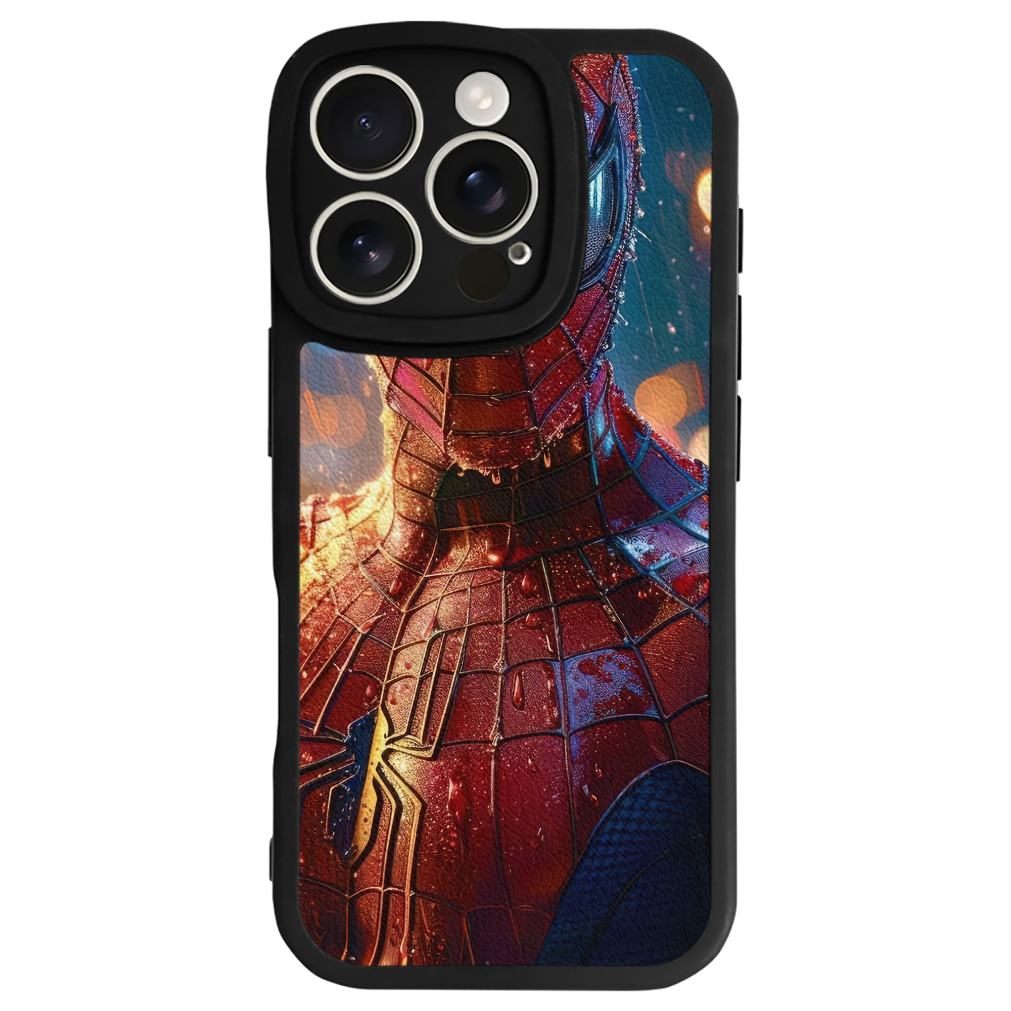 Spider Man スパイダーマン 【iPhone 16シリーズ対応】シリコンスマホケース（レザー調） 材質：シリコン